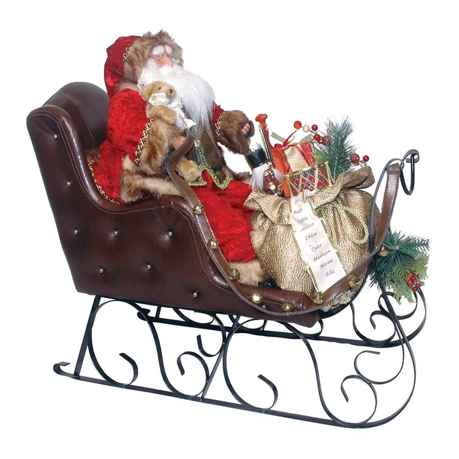 Santa's Workshop Santa in his Sleigh Figurine at Lowes.com