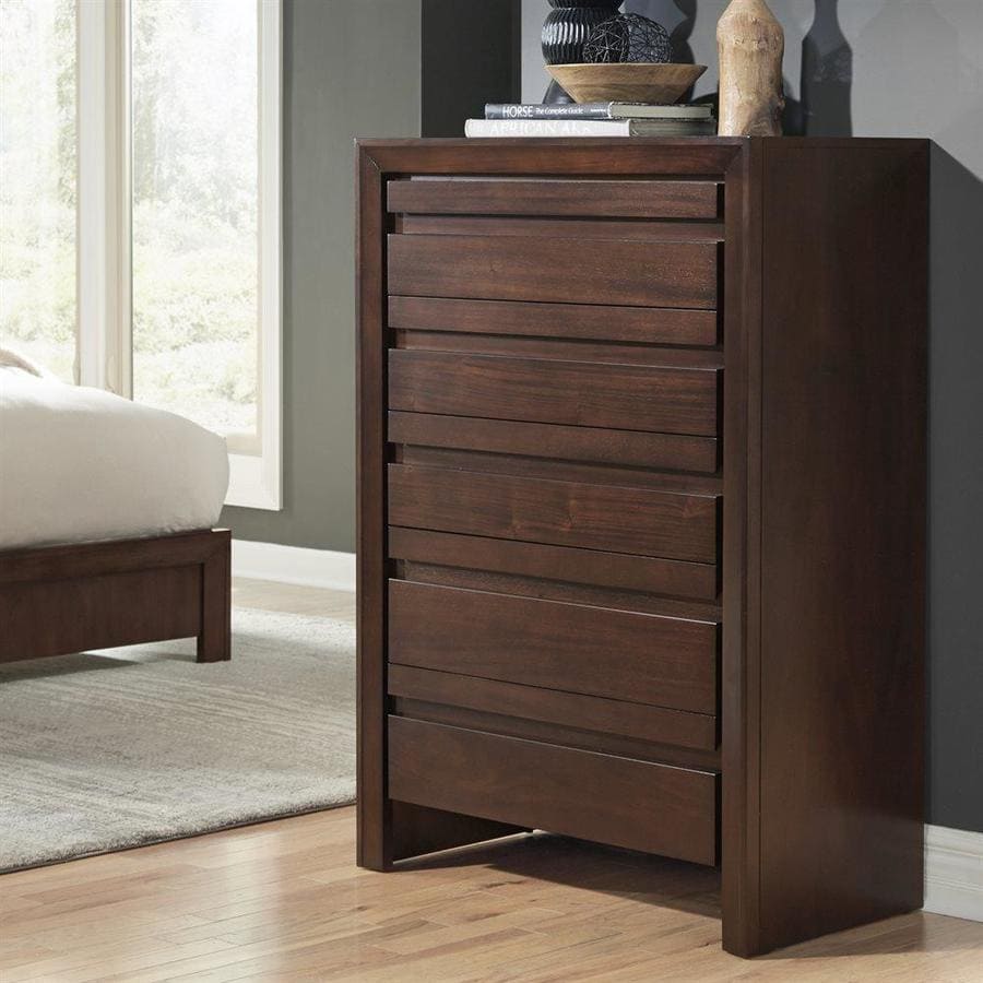 Modus Furniture Element Chocolate Brown Mahogany 5 Drawer Chest At