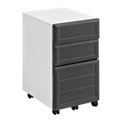 Ameriwood Home Pursuit White Gray 3 Drawer File Cabinet At Lowes Com
