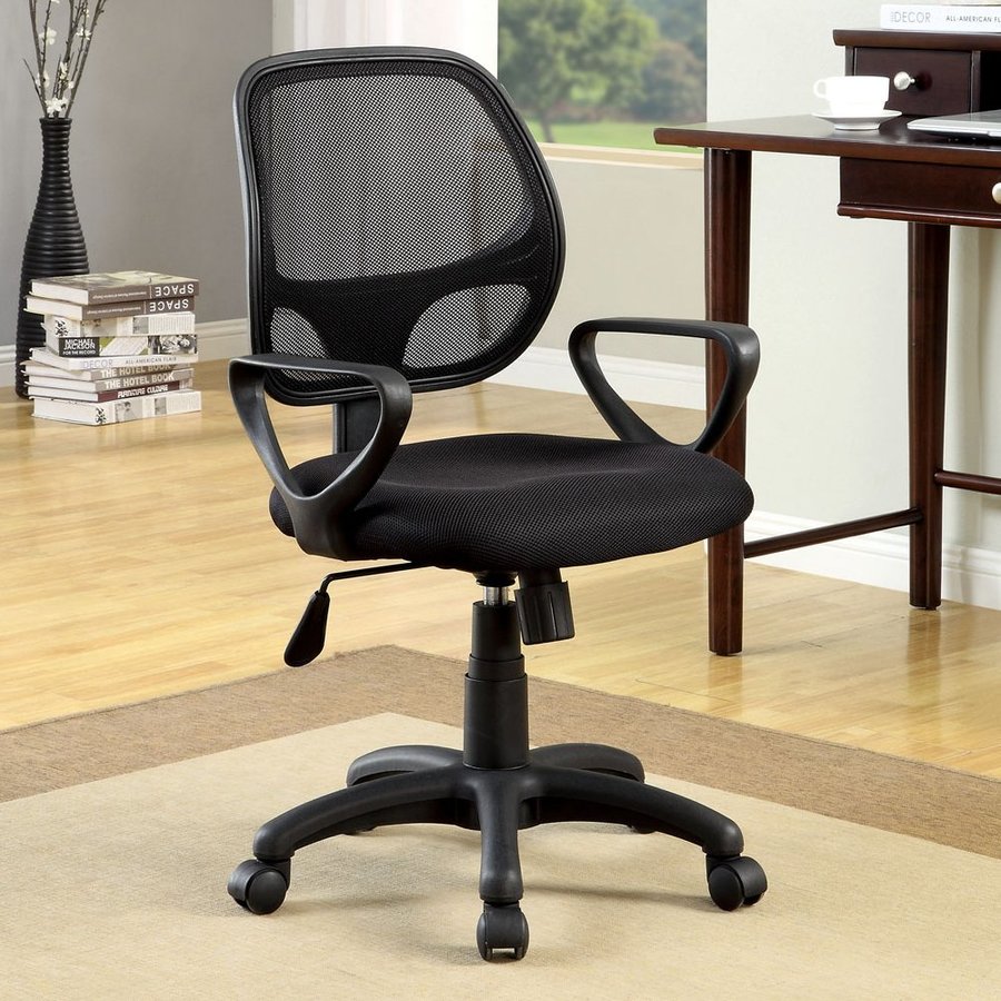 Furniture of America Camden Black Contemporary Desk Chair at Lowes.com