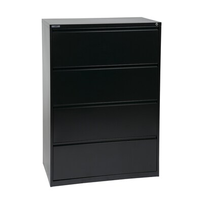 Osp Home Furnishings Osp Furniture Black 4 Drawer File Cabinet At