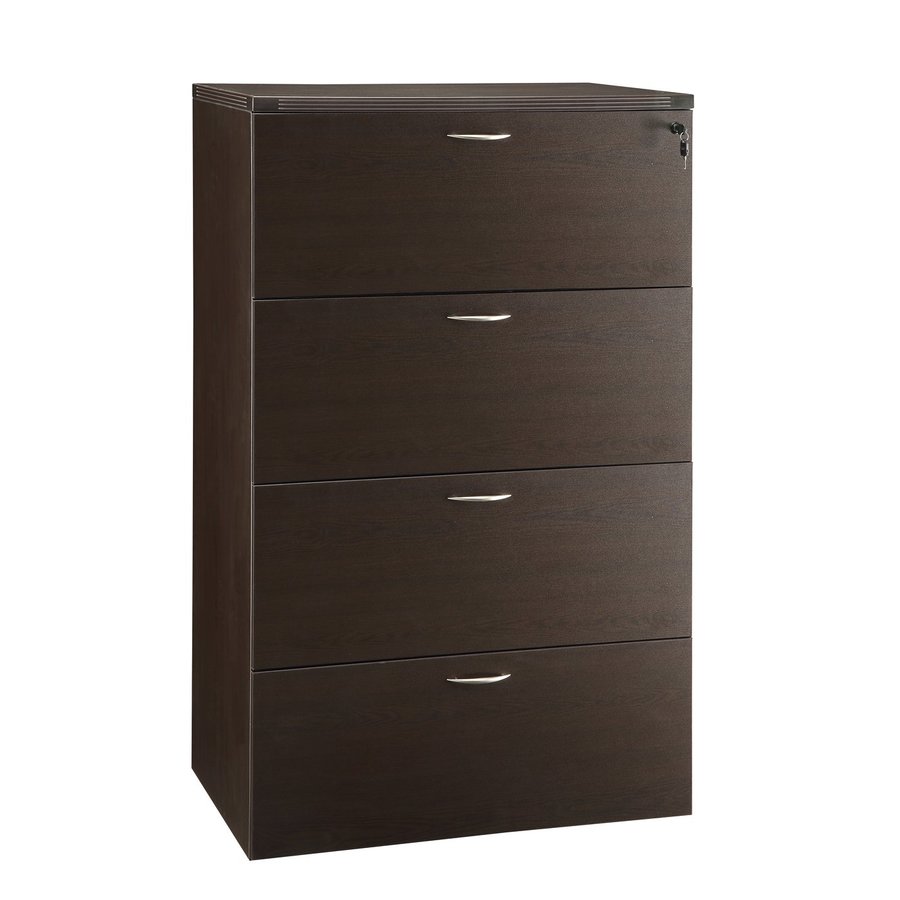 Osp Home Furnishings Napa Espresso 4 Drawer File Cabinet At Lowes Com