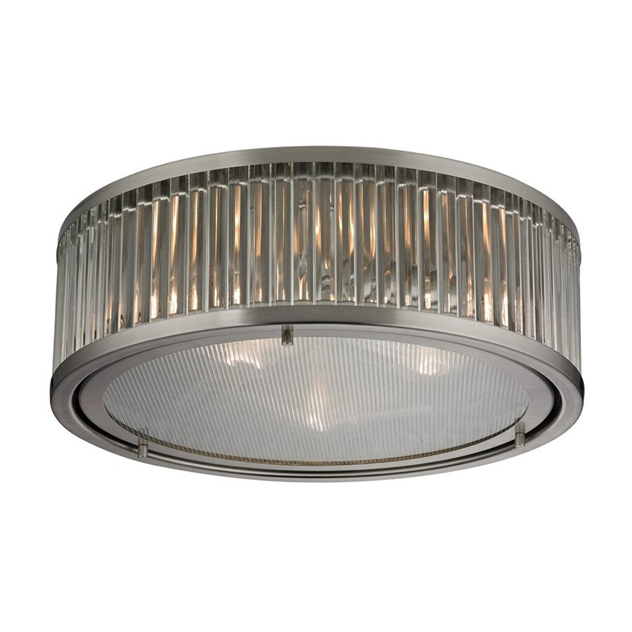 Linden 1Light 16in Brushed Nickel Flush Mount Light in the Flush