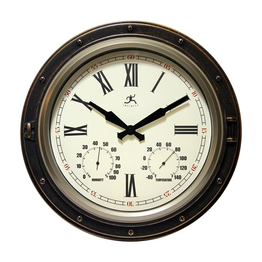 Infinity Instruments Forecaster Analog Round Indoor/Outdoor Wall