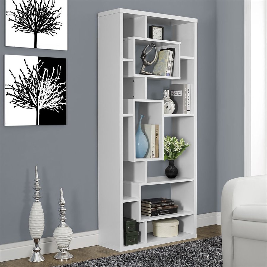 Monarch Specialties White Composite 11 Shelf Bookcase At Com
