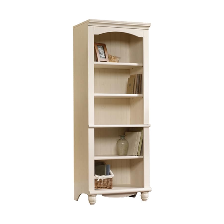 Sauder Harbor View Antiqued White 5Shelf Bookcase at