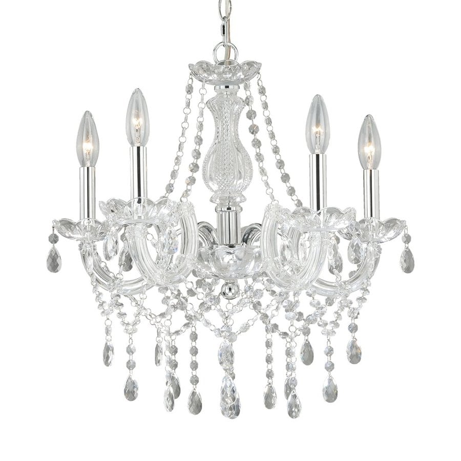Cascadia Lighting Audrey 5-Light Chrome Glam Candle Chandelier at Lowes.com