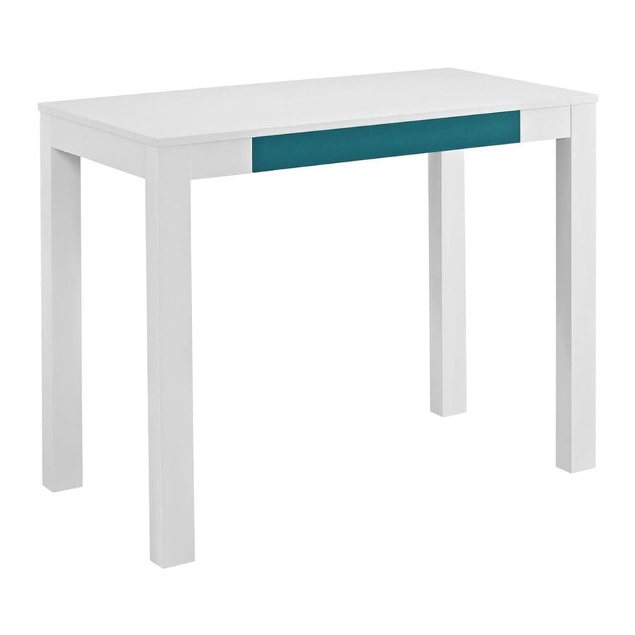 Ameriwood Home Parsons Contemporary White Teal Writing Desk At Ameriwood Home Parsons Contemporary White Teal Writing Desk