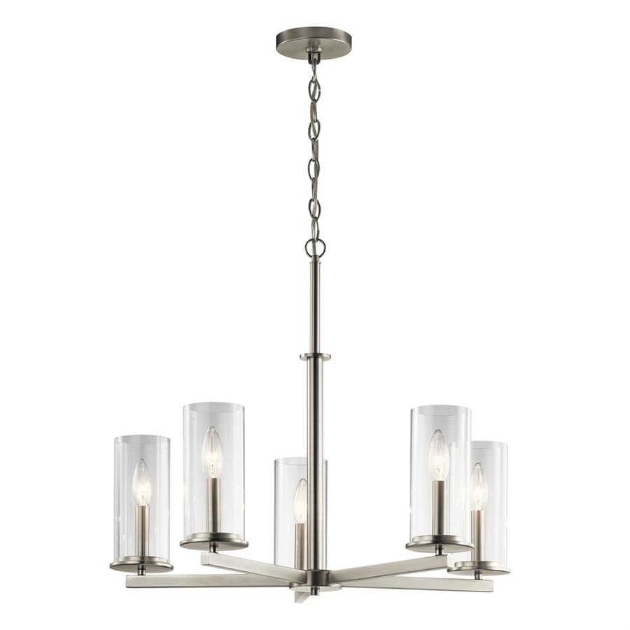Kichler Crosby 5Light Brushed Nickel Modern/Contemporary Clear Glass