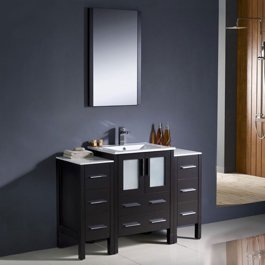 Fresca Torino Espresso Single Sink Vanity with White Ceramic Top