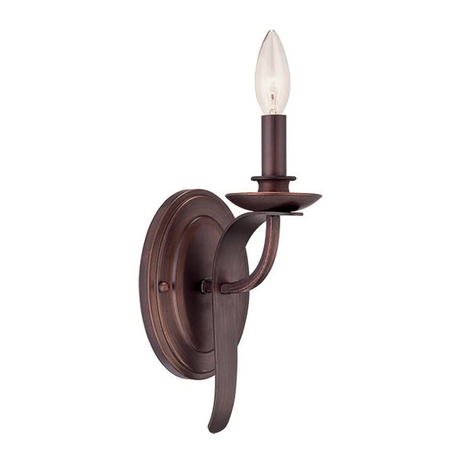 Shop Millennium Lighting 4.5-in W 1-Light Rubbed bronze Arm Wall Sconce at Lowes.com