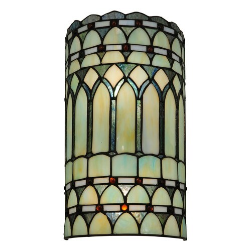 Meyda Tiffany Aello 7.75in W 2Light Tiffanystyle Pocket Wall Sconce in the Wall Sconces