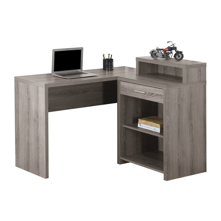 Monarch Specialties Transitional Dark Taupe Corner Desk At Monarch Specialties Transitional Dark Taupe Corner Desk