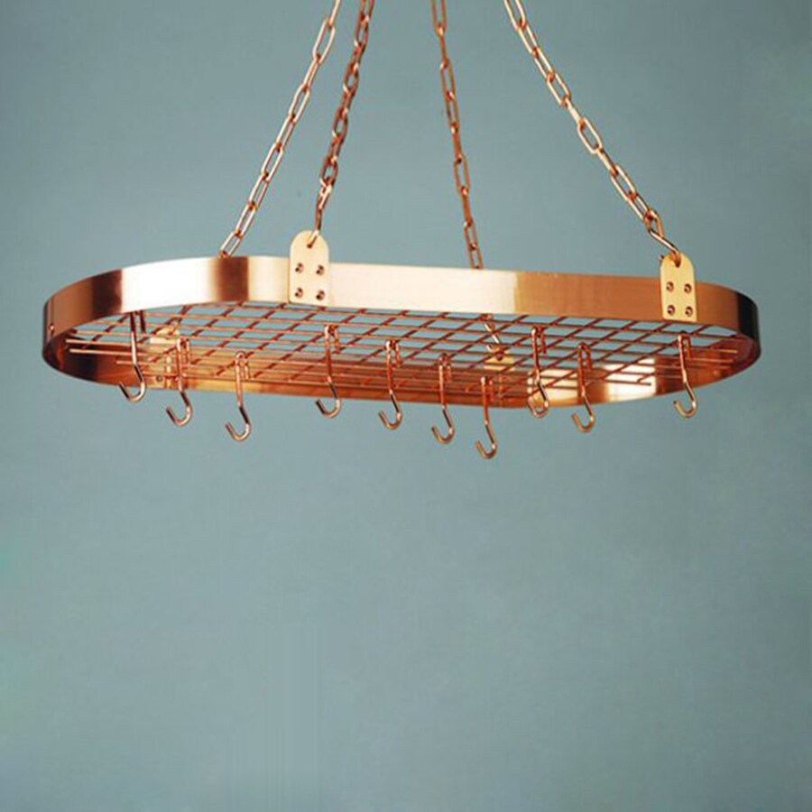 Old Dutch 36in x 18in Satin Copper Pot Rack at