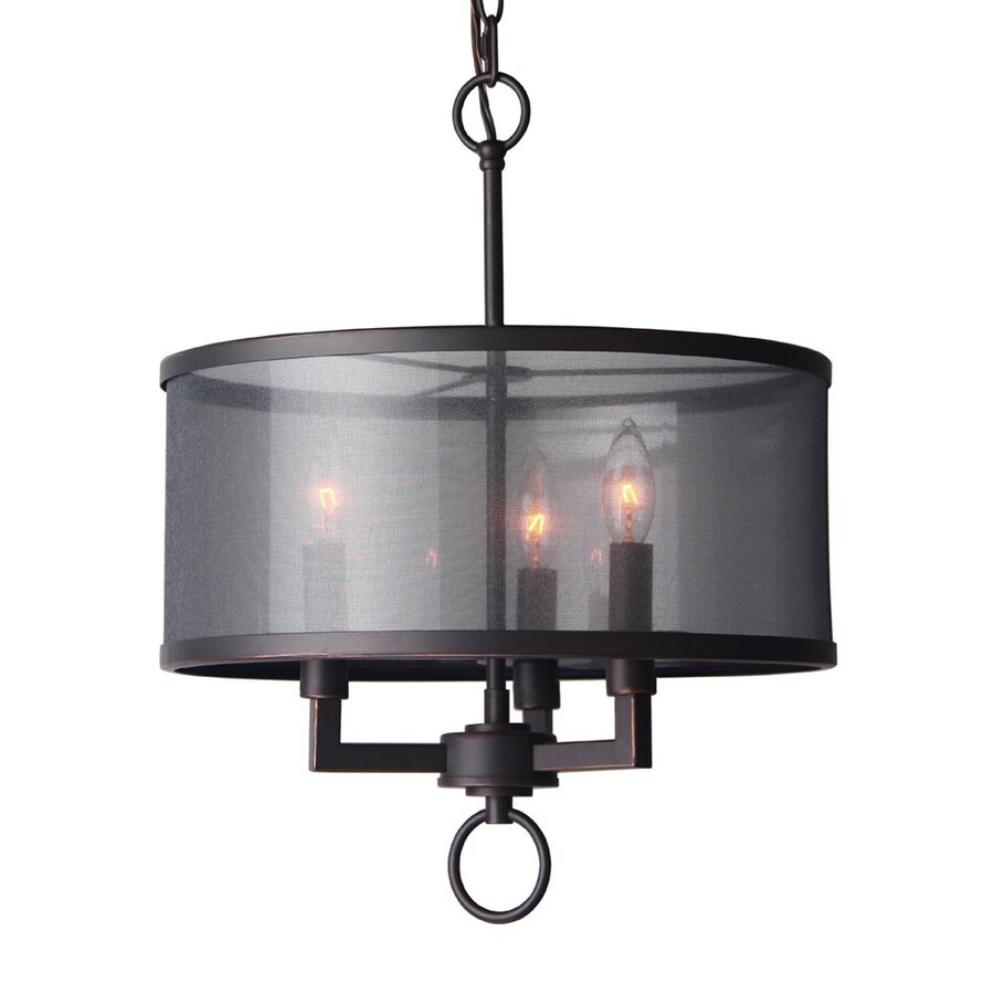 Woodbridge Lighting Jamison 3Light Bronze Transitional Drum Chandelier