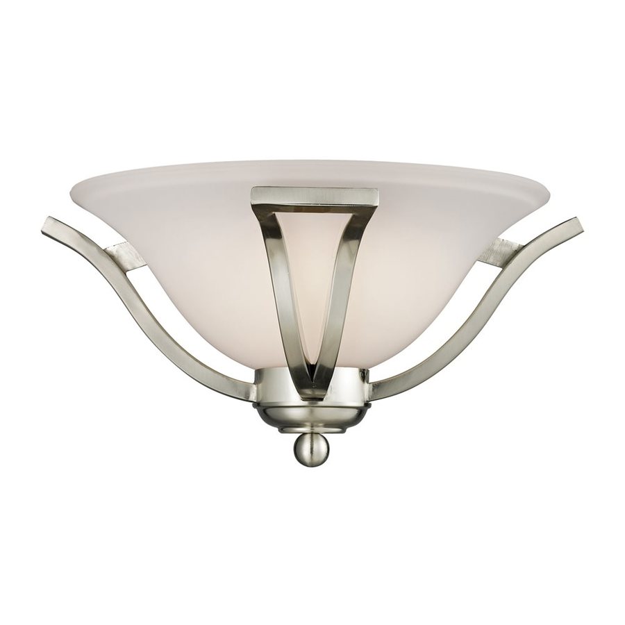 ZLite Lagoon 15in W 1Light Brushed nickel Wall Wash Wall Sconce in