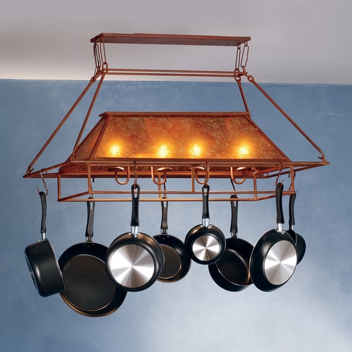 Meyda Tiffany 16-in x 39-in Rust Lighted Pot Rack in the Pot Racks department at Lowes.com
