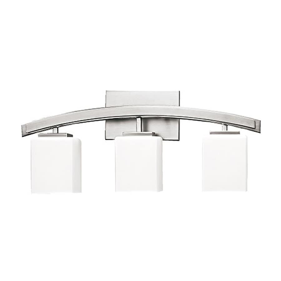 Shop Russell Lighting Crafton 3-Light 9.75-in Brushed Chrome Rectangle Vanity Light at Lowes.com