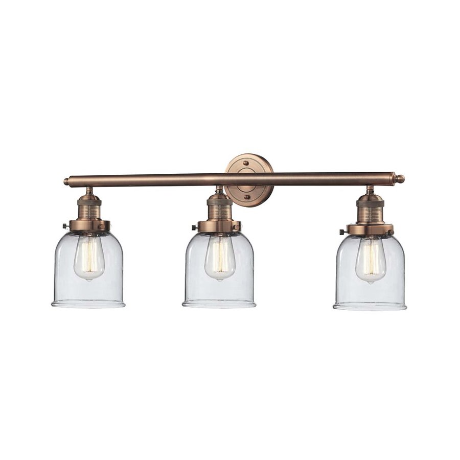 Shop Innovations Lighting 3Light 30in Antique Copper Bell Vanity