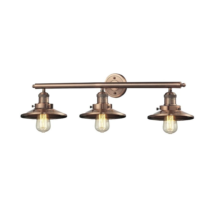 Innovations Lighting 3 Light 10 In Antique Copper Warehouse Vanity