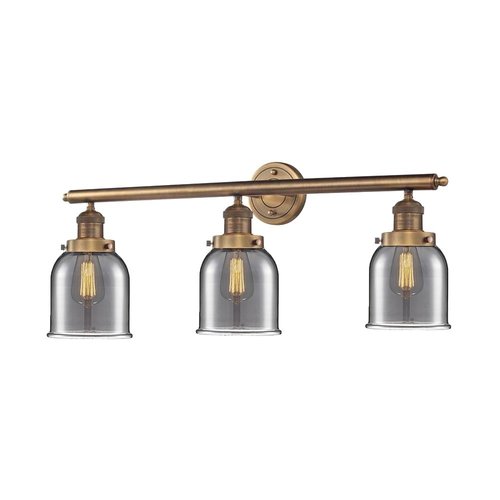 Innovations Lighting 3-Light 30-in Brushed Brass Bell Vanity Light Bar ...