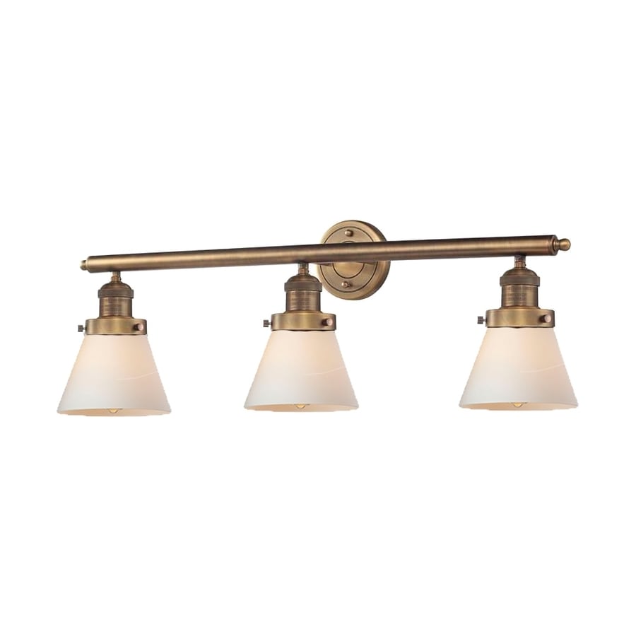 Innovations Lighting 3Light 30in Brushed Brass Cone Vanity Light Bar