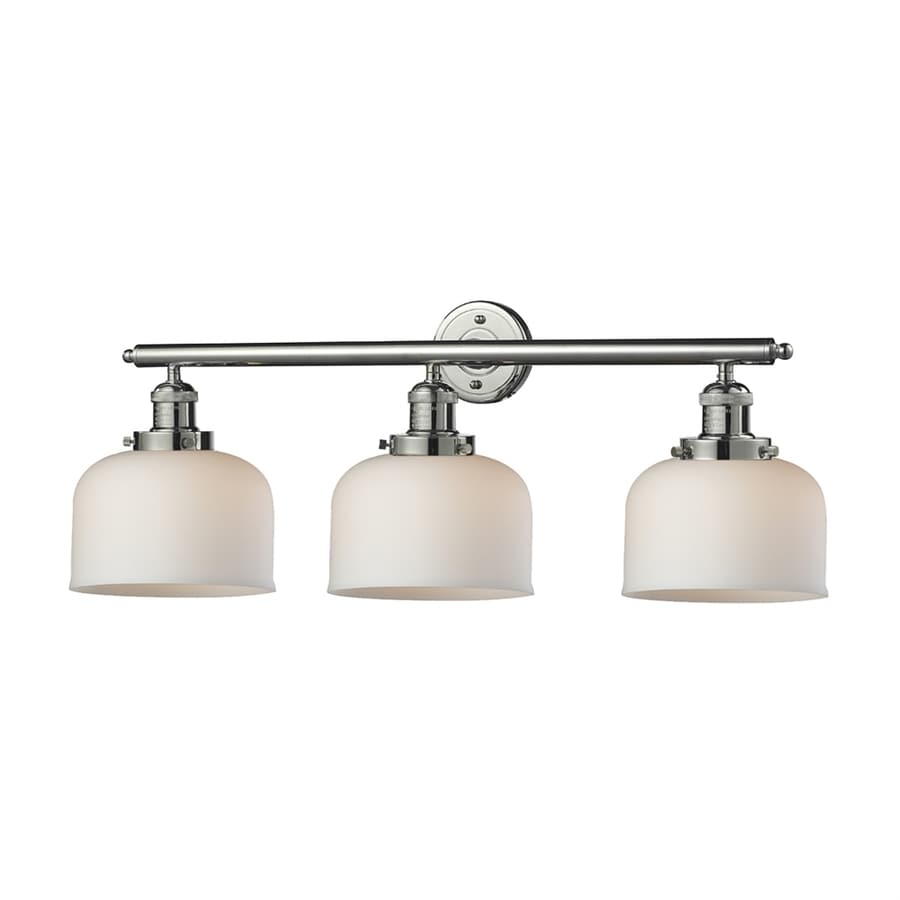 Shop Innovations Lighting 3-Light 11-in Polished Nickel Bell Vanity Light Bar at Lowes.com