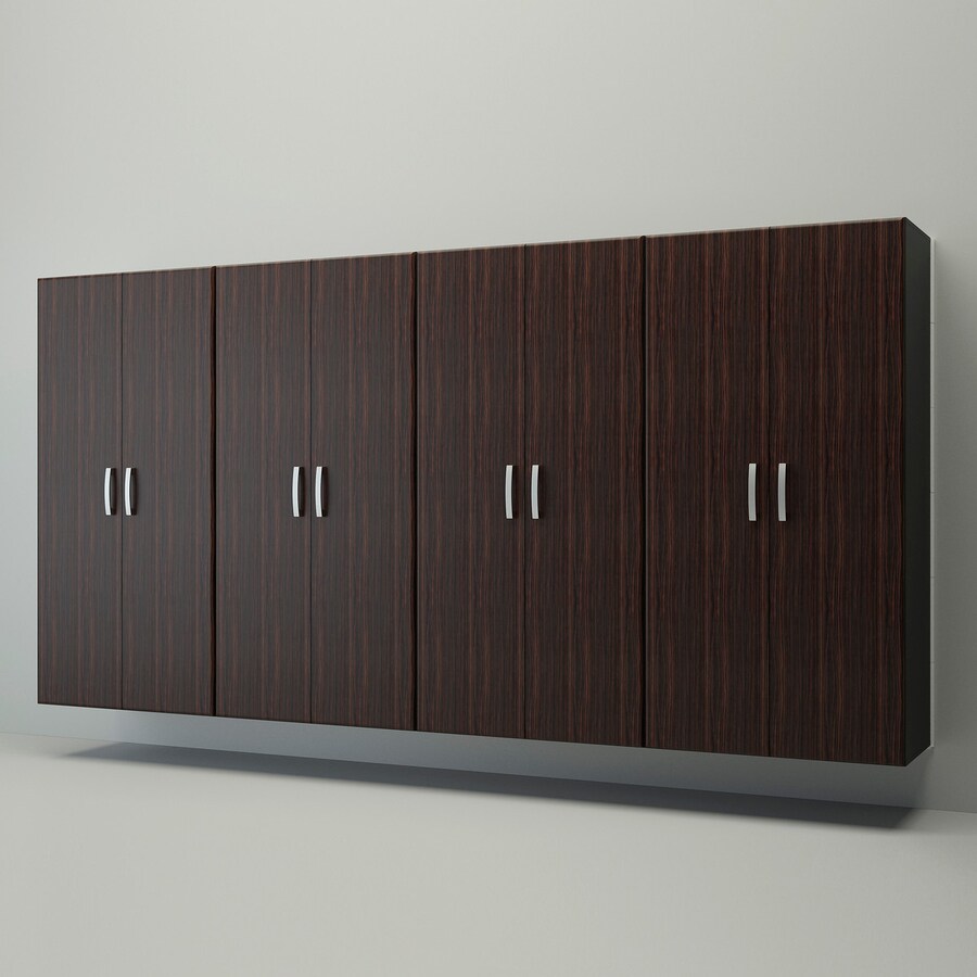 Flow Wall 144-in W x 72-in H Espresso Composite Wood ...