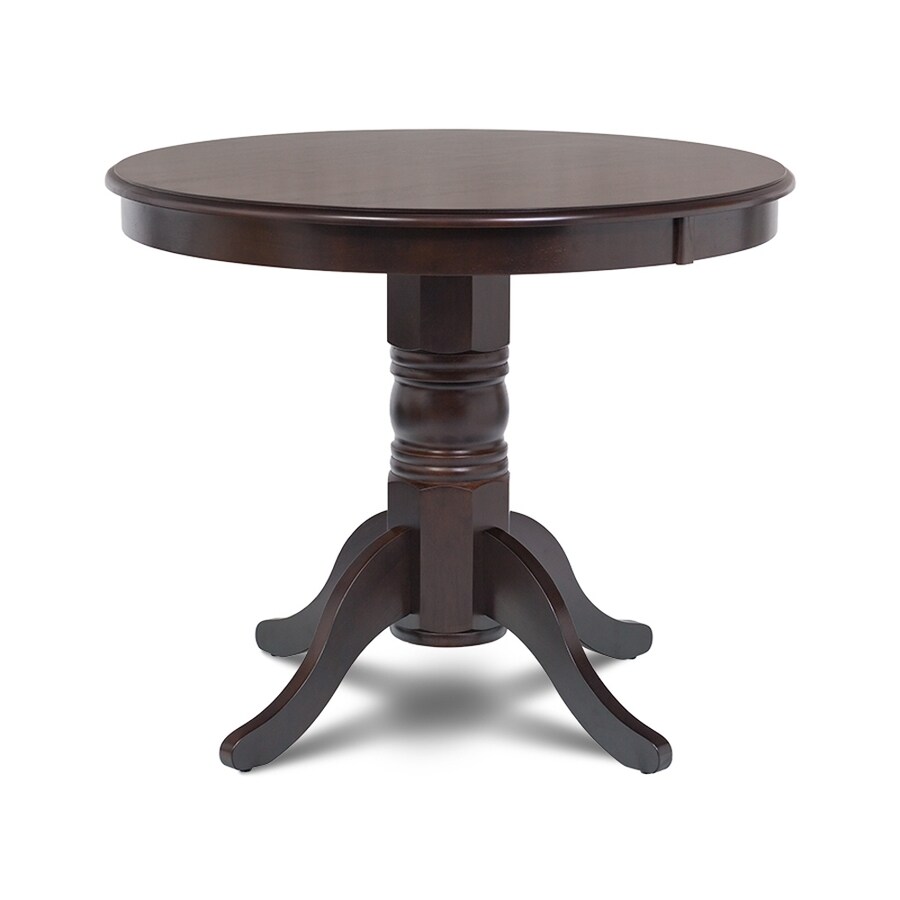 M D Furniture Brookline Cappuccino Wood Round Dining Table At Com