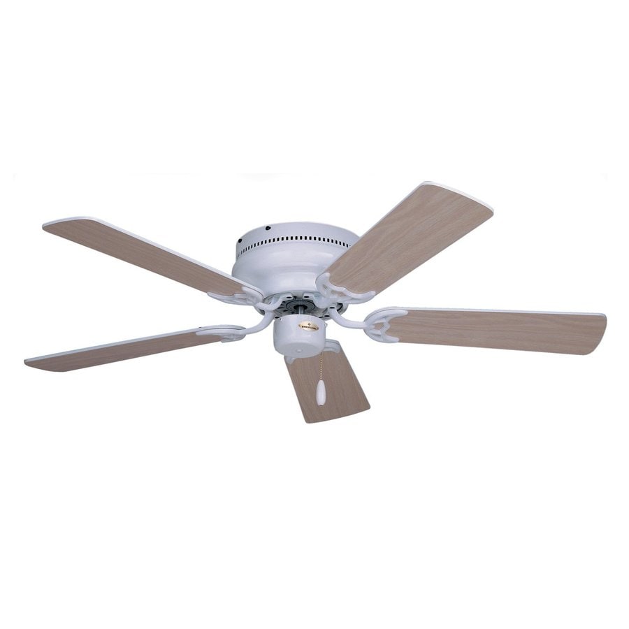 Cascadia Lighting 42-in Appliance White Indoor Flush Mount Ceiling Fan ...