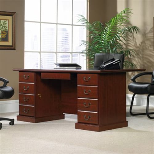 Sauder Heritage Hill Traditional Classic Cherry Executive Desk at Lowes.com