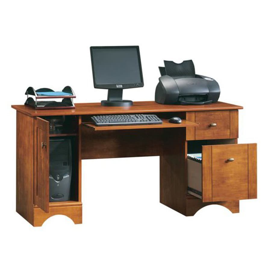 Sauder Transitional Brushed Maple Computer Desk At Lowes Sauder Transitional Brushed Maple Computer Desk