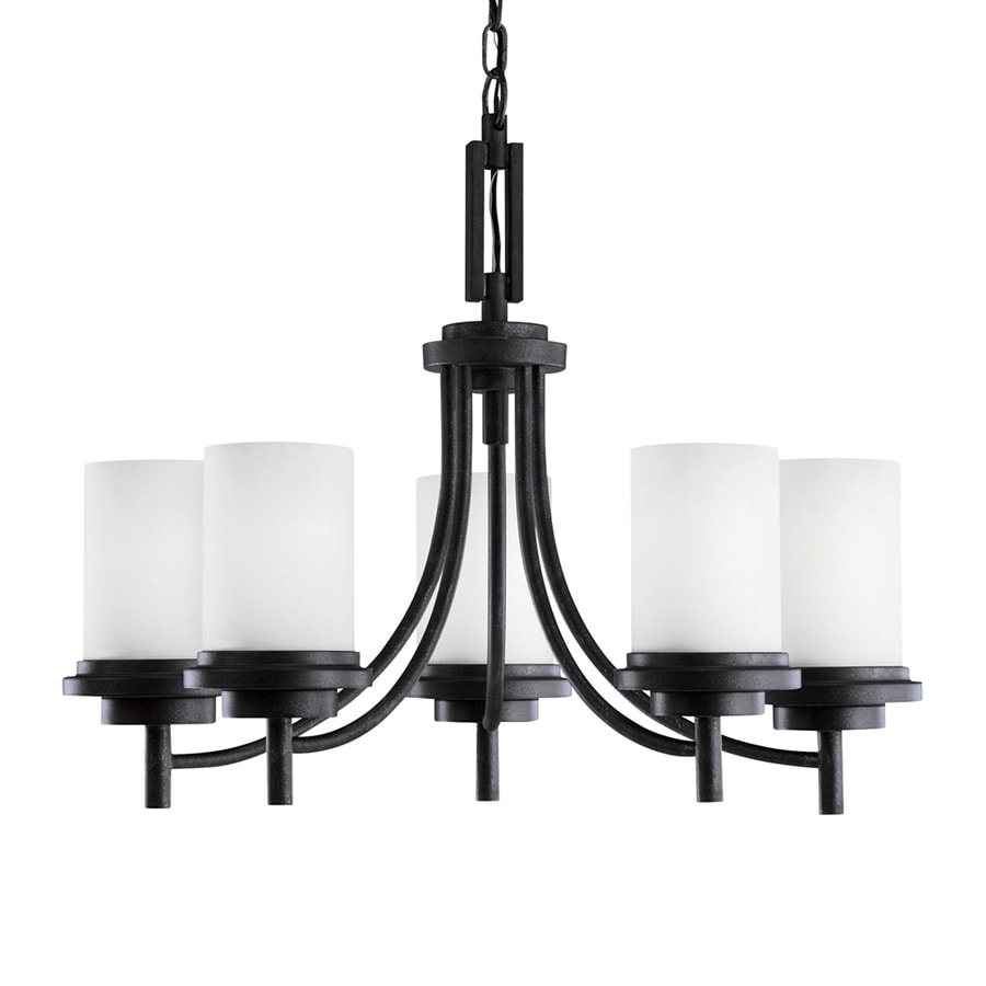 Sea Gull Lighting Winnetka 25 In 5 Light Blacksmith Wrought Sea Gull Lighting Winnetka 25 In 5 Light Blacksmith Wrought Iron Etched Gl Shaded