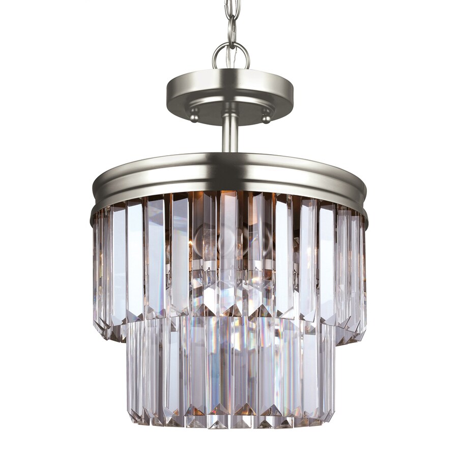 Sea Gull Lighting Carondelet 10 625 In 2 Light Antique Brushed Sea Gull Lighting Carondelet 10 625 In 2 Light Antique Brushed Nickel Crystal Waterfall