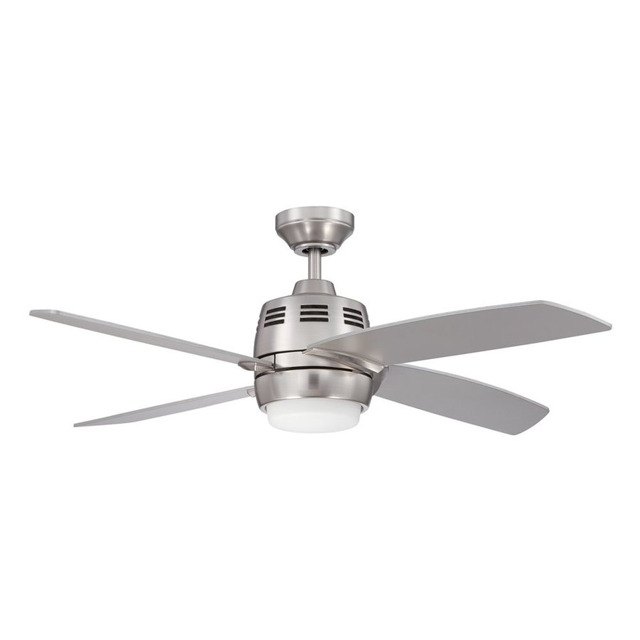 Kendal Lighting 44 In Satin Nickel Indoor Downrod Mount Ceiling Kendal Lighting 44 In Satin Nickel Indoor Downrod Mount Ceiling Fan With Light Kit And
