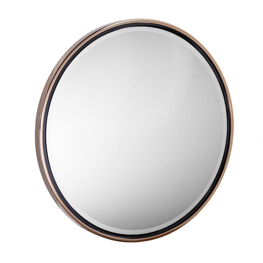 Holly Martin Wais 30 In X Champagne Gold Beveled Round Holly Martin Wais 30 In X Champagne Gold Beveled Round Framed Mirror Only