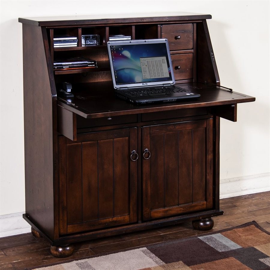 Sunny Designs Santa Fe Transitional Dark Chocolate Secretary Desk at