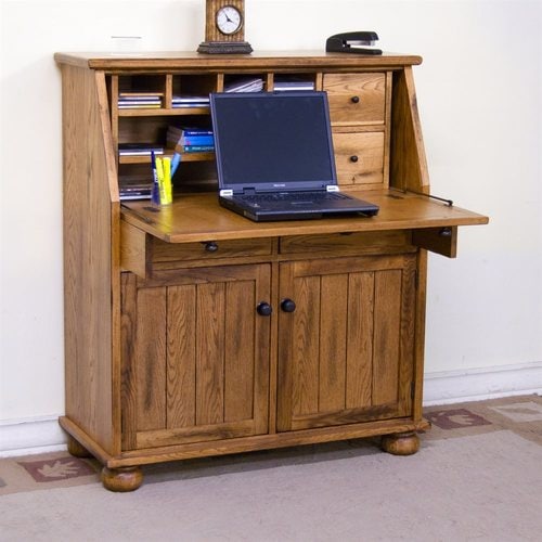 Sunny Designs Sedona Transitional Rustic Oak Secretary Desk at Lowes.com