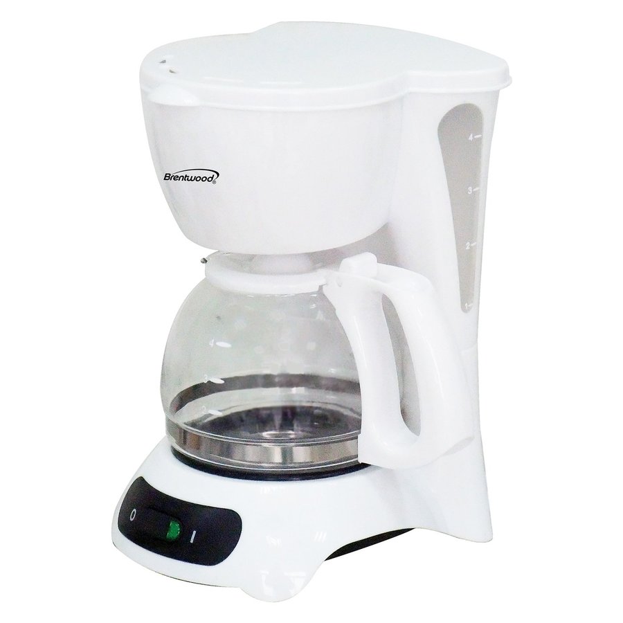 Brentwood Appliances 4Cup White Coffee Maker at