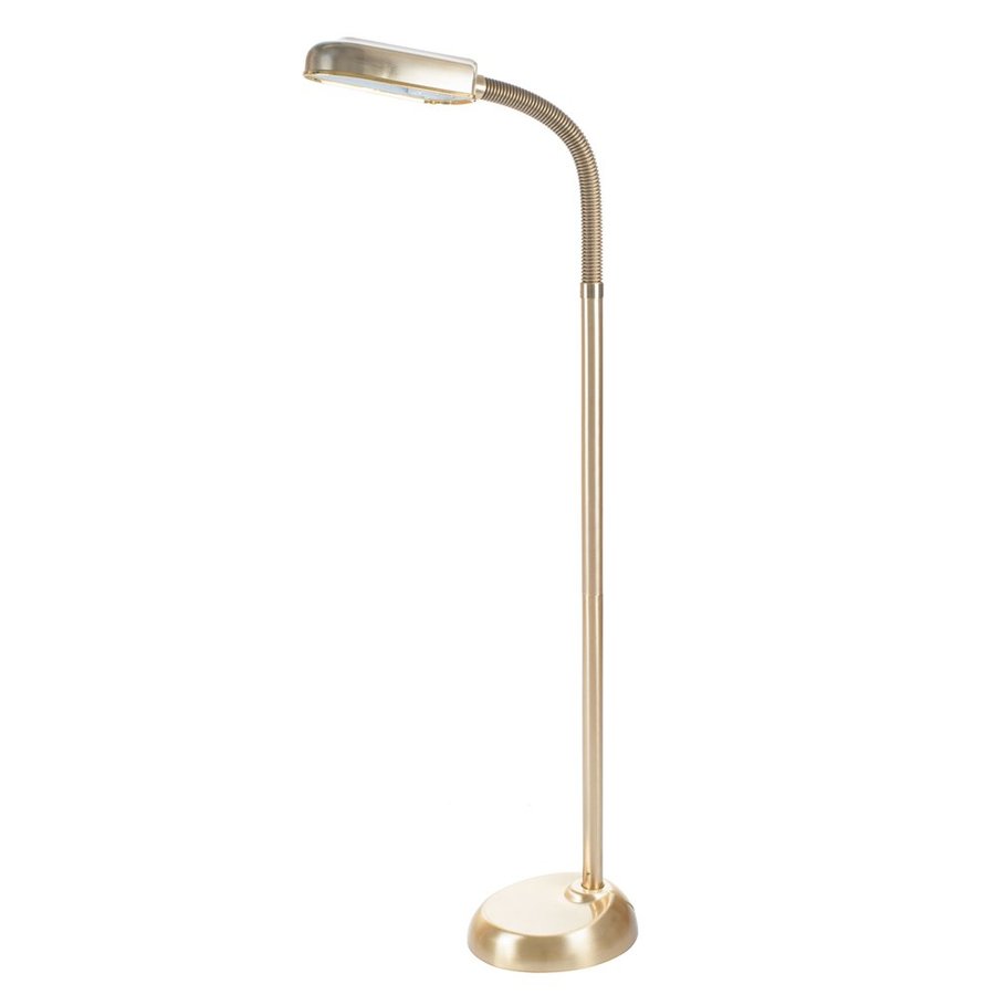 Lavish Home 62 5 In Brass Downbridge Floor Lamp With Plastic Lavish Home 62 5 In Brass Downbridge Floor Lamp With Plastic Shade