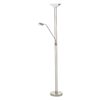 EGLO Baya 70.875-in Matte Nickel LED Rotary Socket Torchiere with ...