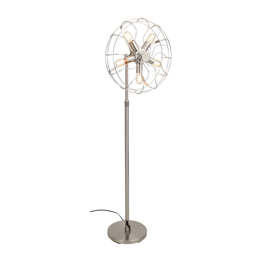 shop lumisource ozzy 62 in satin nickel foot switch stick floor l with metal shade at lowes shop lumisource ozzy 62 in satin nickel foot switch stick floor l with metal shade at lowes