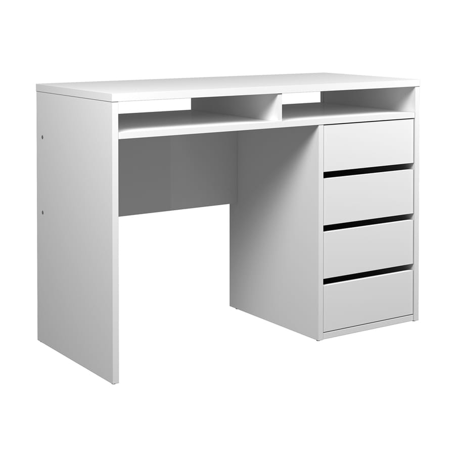 Tvilum Wyatt Contemporary High Gloss White Writing Desk At Tvilum Wyatt Contemporary High Gloss White Writing Desk