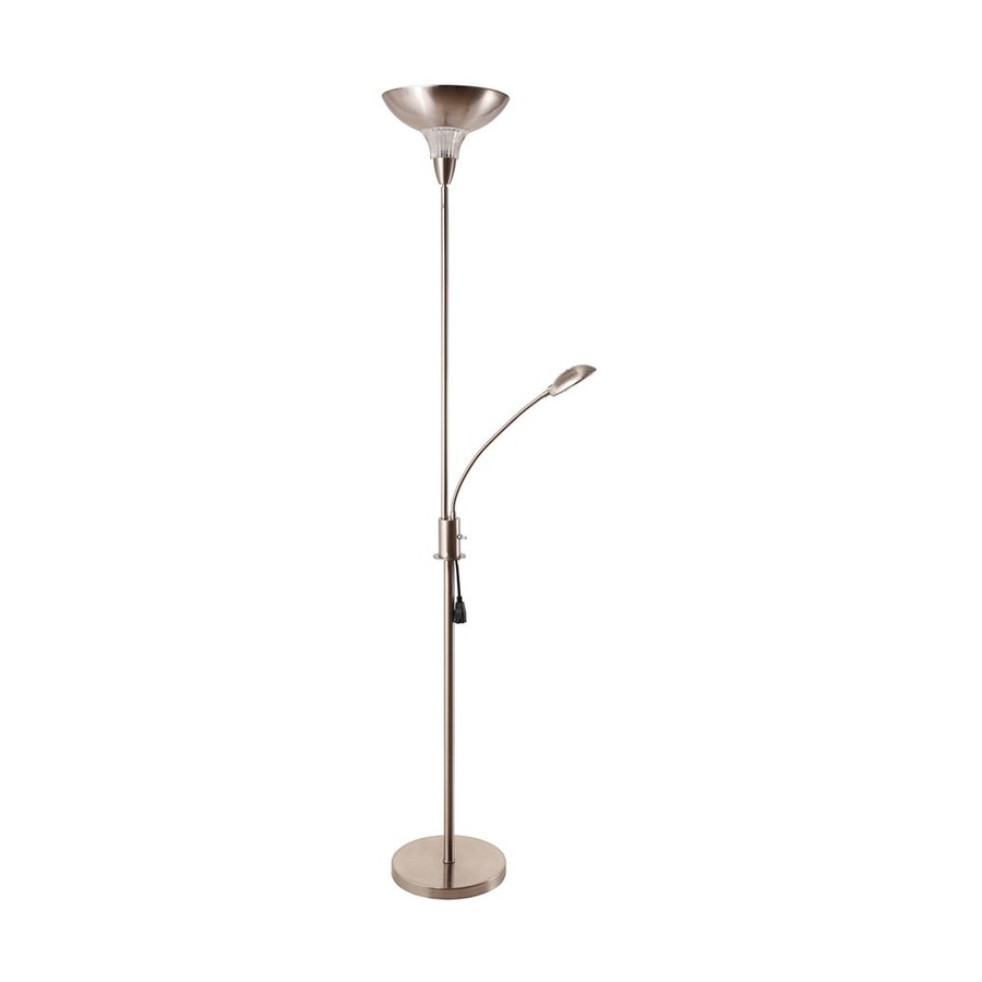 Ore International 72 In Brushed Steel 4 Way Torchiere With Ore International 72 In Brushed Steel 4 Way Torchiere With Reading Light Floor Lamp