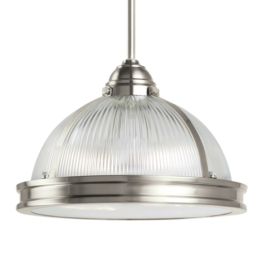 Sea Gull Lighting Pratt Street 12.75-in Brushed Nickel Industrial ...