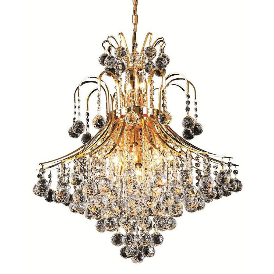 Elegant Lighting Toureg 15 Light Gold Glam Crystal Empire Elegant Lighting Toureg 15 Light Gold Glam Crystal Empire Chandelier