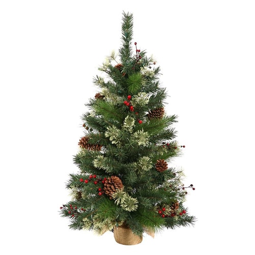 Northlight 3.5-ft Berrywood Pine Artificial Christmas Tree in the ...
