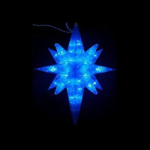 Northlight 19 In Hanging Bethlehem Star With Blue Led Lights In The