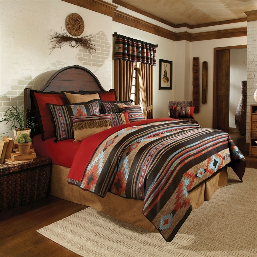 Veratex Santa Fe Earth Tone Queen Cotton Comforter Set At Lowes Com