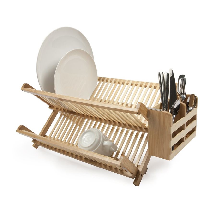 Brabantia SinkSide 20.1-in W x 16.5-in L x 13-in H Aluminum Dish Rack and  Drip Tray in the Dish Racks & Trays department at